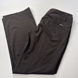 7th Avenue New York & Co Dress Pants Women's Size 6P Brown Faux Pockets Wide Leg
